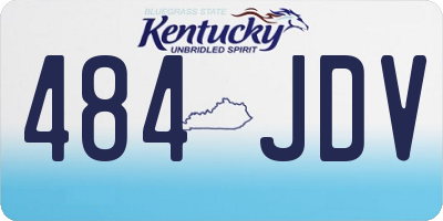 KY license plate 484JDV