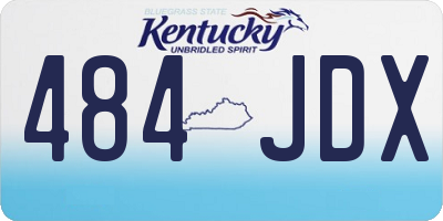 KY license plate 484JDX