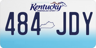 KY license plate 484JDY