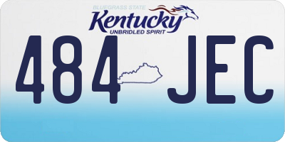 KY license plate 484JEC