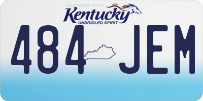 KY license plate 484JEM