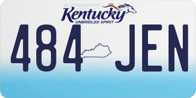 KY license plate 484JEN