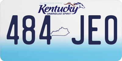 KY license plate 484JEO