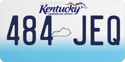 KY license plate 484JEQ