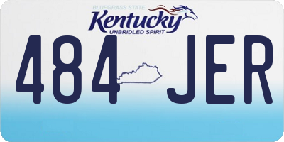 KY license plate 484JER