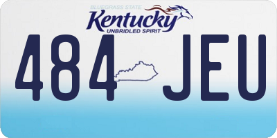 KY license plate 484JEU