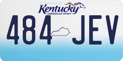 KY license plate 484JEV