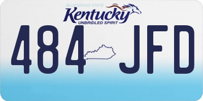 KY license plate 484JFD