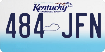 KY license plate 484JFN