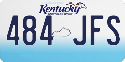 KY license plate 484JFS
