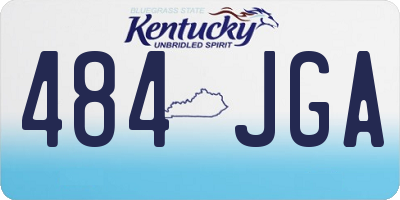 KY license plate 484JGA