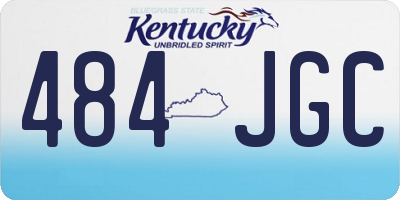 KY license plate 484JGC