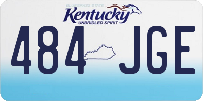 KY license plate 484JGE