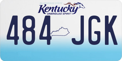 KY license plate 484JGK