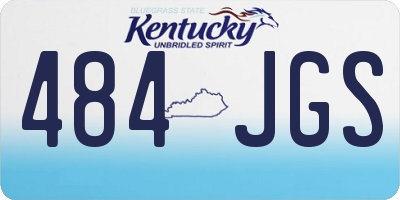 KY license plate 484JGS