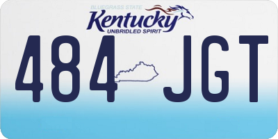 KY license plate 484JGT