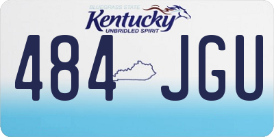 KY license plate 484JGU