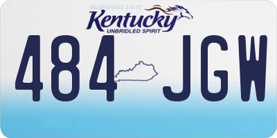 KY license plate 484JGW