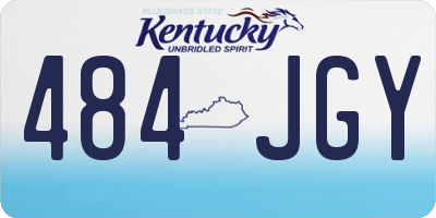 KY license plate 484JGY