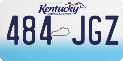 KY license plate 484JGZ