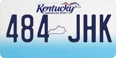 KY license plate 484JHK
