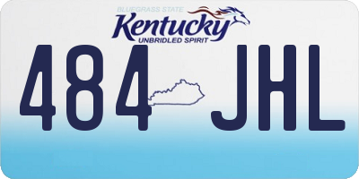 KY license plate 484JHL