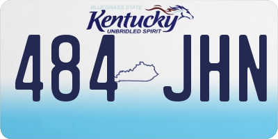 KY license plate 484JHN