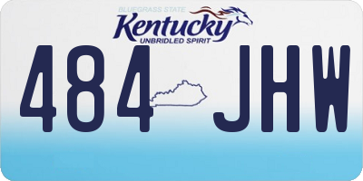 KY license plate 484JHW