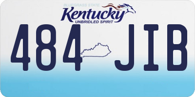 KY license plate 484JIB