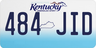 KY license plate 484JID