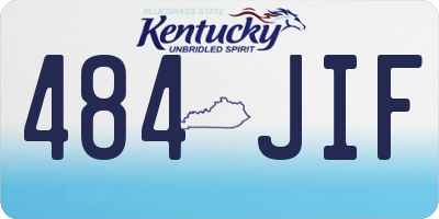 KY license plate 484JIF