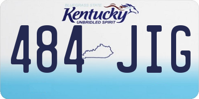 KY license plate 484JIG