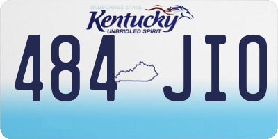 KY license plate 484JIO