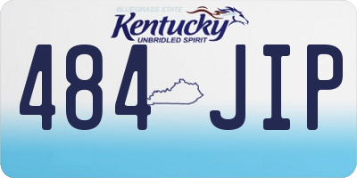 KY license plate 484JIP
