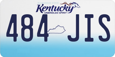 KY license plate 484JIS