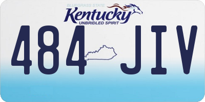 KY license plate 484JIV