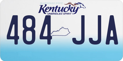 KY license plate 484JJA
