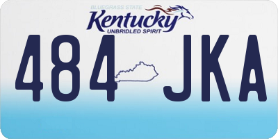 KY license plate 484JKA