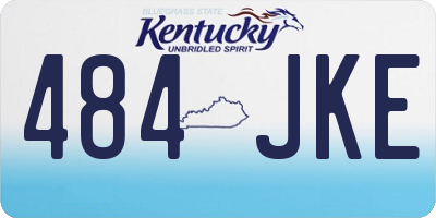 KY license plate 484JKE