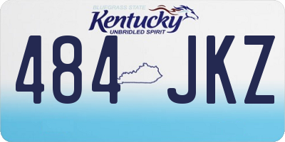 KY license plate 484JKZ