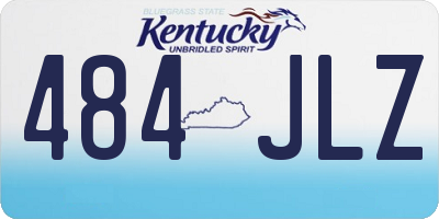 KY license plate 484JLZ