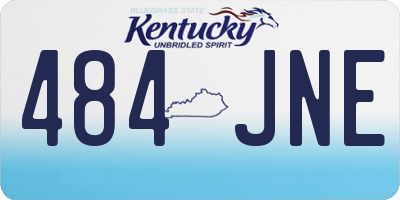 KY license plate 484JNE