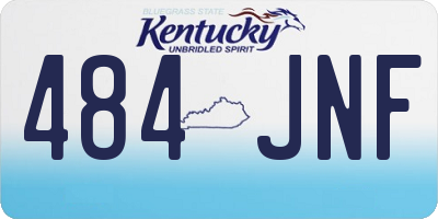 KY license plate 484JNF