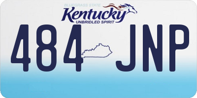 KY license plate 484JNP
