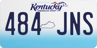 KY license plate 484JNS