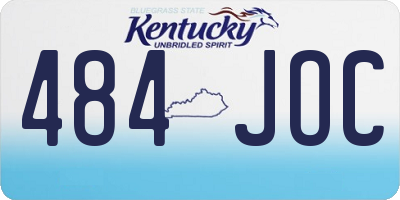 KY license plate 484JOC
