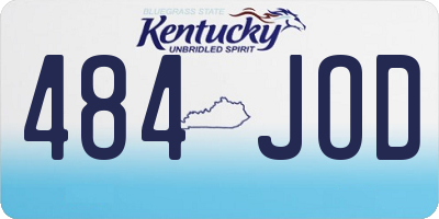 KY license plate 484JOD