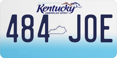 KY license plate 484JOE