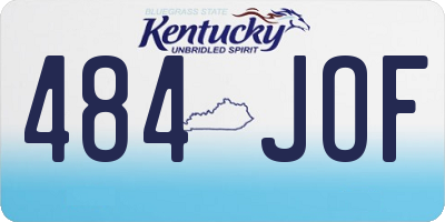 KY license plate 484JOF