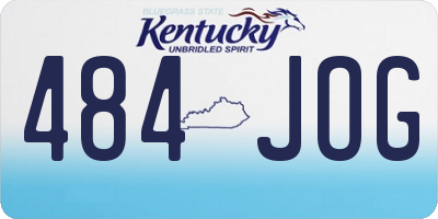 KY license plate 484JOG